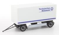 THW Modelle 2achs Kofferaufbau Anhänger Geretsried Herpa