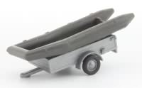 THW Modelle 1achs Bootsanhänger Herpa