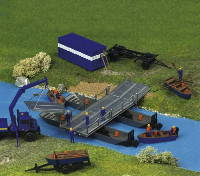 THW Modelle 2achs Containerchassi Anhänger Kibri